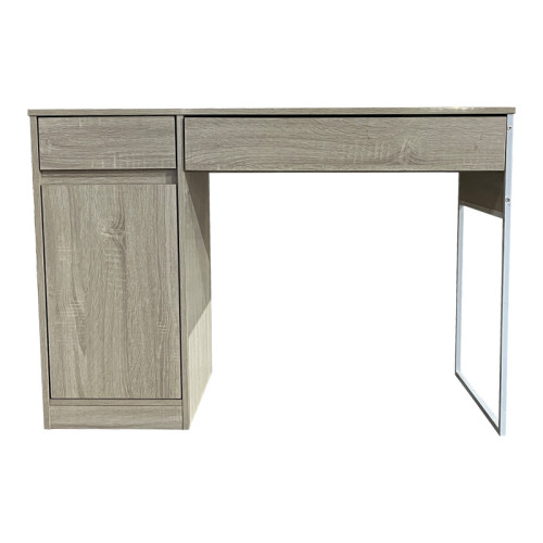 Kantor pakoworld work desk in natural shade with white metal leg 110x50x76cm