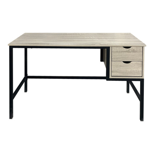 Ramen pakoworld work desk in sonoma shade with black metal legs 120x48x76cm