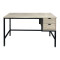 Ramen pakoworld work desk in sonoma shade with black metal legs 120x48x76cm