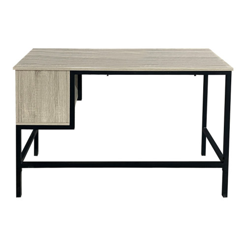 Ramen pakoworld work desk in sonoma shade with black metal legs 120x48x76cm
