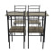 Dining table Roza II pakoworld set of 5 pcs mdf in grey shade with grey metal legs 110x60x74cm