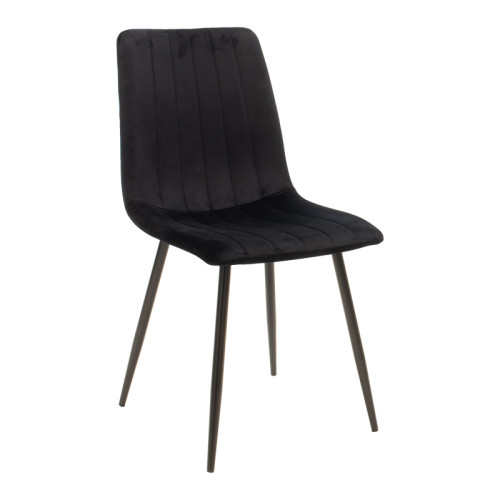 Dining table Natali-Noor pakoworld set of 5 pcs MDF black-natural legs 120x80x76cm