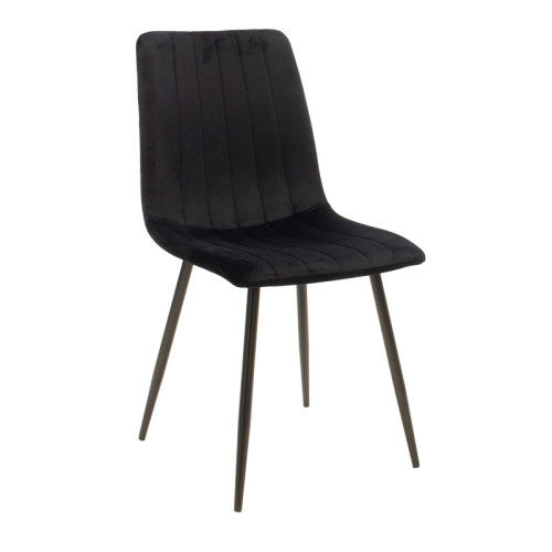 Natali-Noor pakoworld dining table set of 3 pcs MDF black-natural legs 80x80x73cm