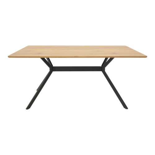 Nerelis pakoworld natural mdf table and black metal leg 160x90x75cm Nerelis pakoworld natural mdf table and black metal leg 160x90x75cm