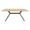 Nerelis pakoworld natural mdf table and black metal leg 160x90x75cm