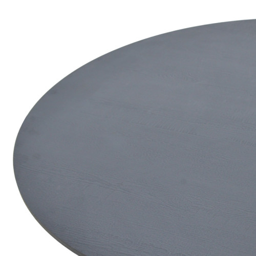 Table Xuson pakoworld dark grey color top-black metal legs D120x75cm