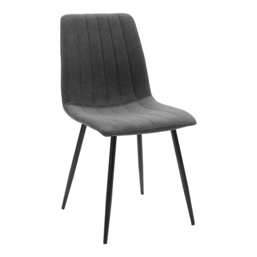 Dining table Julita-Noor pakoworld set of 5 pcs MDF white-dark grey-natural legs D80x73cm