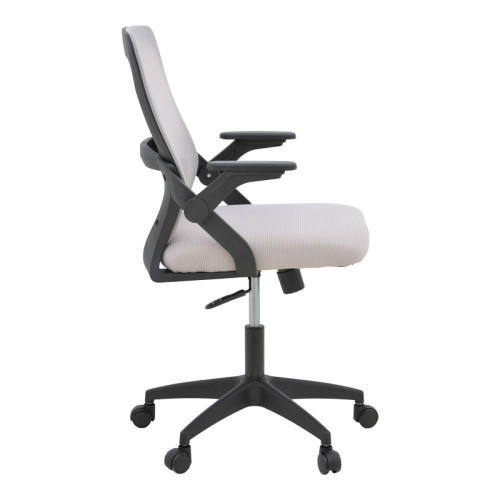 Office chair Reji pakoworld fabric mesh grey-beige and black frame 58x60x89-99cm