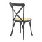 Dylon pakoworld stackable chair black beech wood-natural rattan seat 48x52x89cm