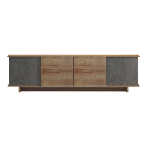 Zafore pakoworld tv unit in oak - brown stone 180x33x50cm