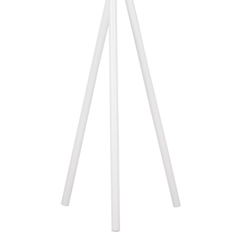Coat Stand Sigar pakoworld metal-wood in white-natural color 49x51x187cm