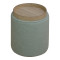 Batur stool-trunk pakoworld boucle fabric in green shade D34x38cm