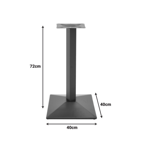 Ova I pakoworld metal table base in black shade 40x40x72cm Ova I pakoworld metal table base in black shade 40x40x72cm