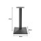 Ova I pakoworld metal table base in black shade 40x40x72cm