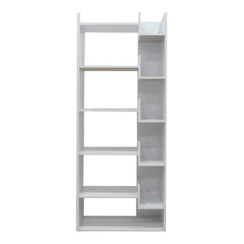 Bookcase Naya pakoworld in white color 72x30x182.5cm