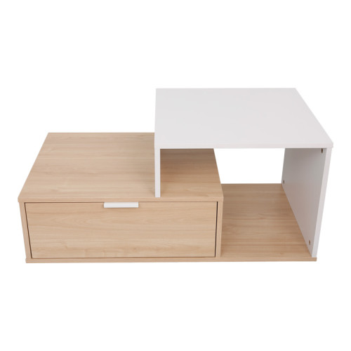 Coffee table Vople pakoworld in natural-white color 90x50x40cm