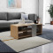 Coffee table Cozeto pakoworld in natural-cement grey color 100x53x41.5cm