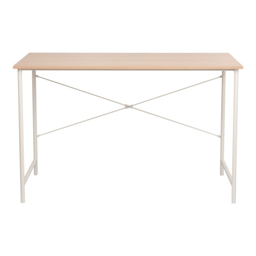 Work desk Senzia pakoworld in natural color with white metal 120x60x75cm Work desk Senzia pakoworld in natural color with white metal 120x60x75cm