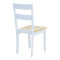 York chair pakoworld in white-natural shade 39.5x47.5x89cm
