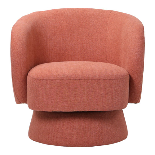 Kreslo pakoworld swivel armchair fabric in terracotta color 78x81x77cm