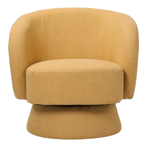 Kreslo pakoworld swivel armchair fabric in yellow color 78x81x77cm