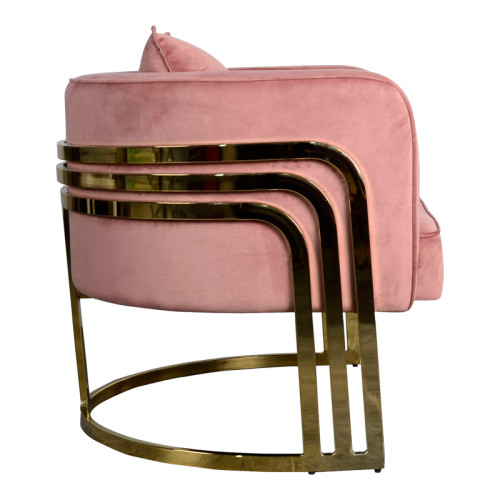 Roblu pakoworld armchair gold metal and velvet in rotten apple 72x77.4x70cm