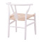 Wishbone chair pakoworld rubberwood-rope in white shade 60x51x80cm