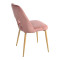 Murde chair pakoworld rotten apple velvet and metal legs in natural color 48.5x61x89cm