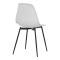 Ballen chair pakoworld pp white with black metal legs 41.5x53x84.5cm