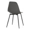 Ballen chair pakoworld pp anthracite with black metal legs 41.5x53x84.5cm