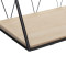Wall shelf Anneza pakoworld metal-mdf in natural-black color 48x12x20cm