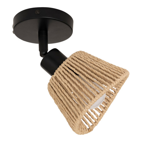 Wall lamp Hender pakoworld in natural-black D10x19.5cm Wall lamp Hender pakoworld in natural-black D10x19.5cm