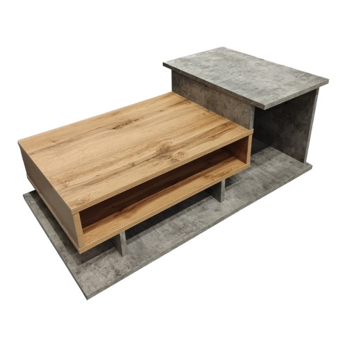 Coffee table Nuvele pakoworld in grey cement-sonoma shade 90x50x35cm