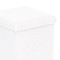 Crystal stool-trunk pakoworld bouclé fabric in ivory shade 38x38x38cm