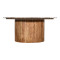 Coffee table Sergy pakoworld solid acacia wood in natural color and marble top D90x40cm