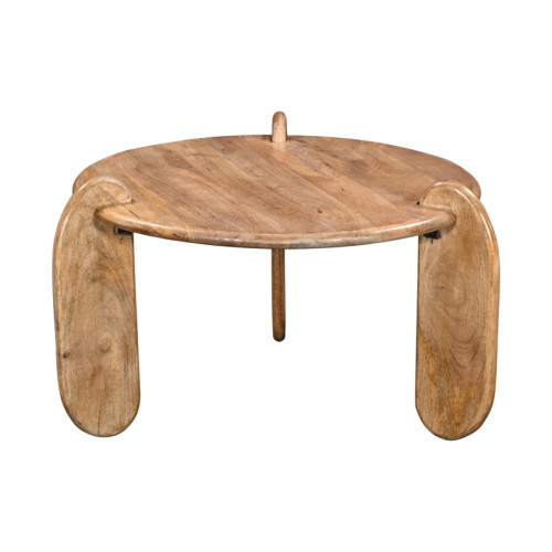 Coffee table Earten pakoworld solid acacia wood in natural color D80x40cm