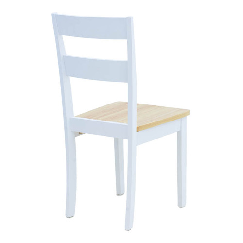 Mabor-York pakoworld set 5 pieces extendable dining table, white wood, 120-150x80x73.8cm