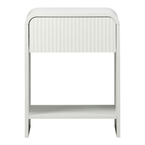 Nightstand Zeplen pakoworld MDF in white color 40x40x53cm Nightstand Zeplen pakoworld MDF in white color 40x40x53cm