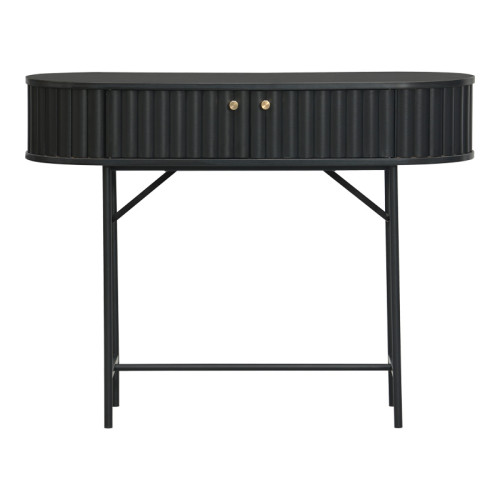 Console Zeplen pakoworld MDF-metal in black shade 100x35x75cm