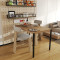 Faragio pakoworld metal table in natural - black shade 120x75x75cm