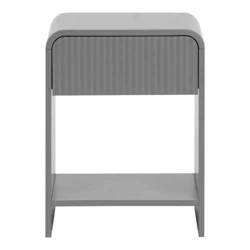 Nightstand Zeplen pakoworld MDF in grey color 40x40x53cm