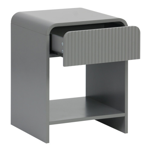 Nightstand Zeplen pakoworld MDF in grey color 40x40x53cm Nightstand Zeplen pakoworld MDF in grey color 40x40x53cm