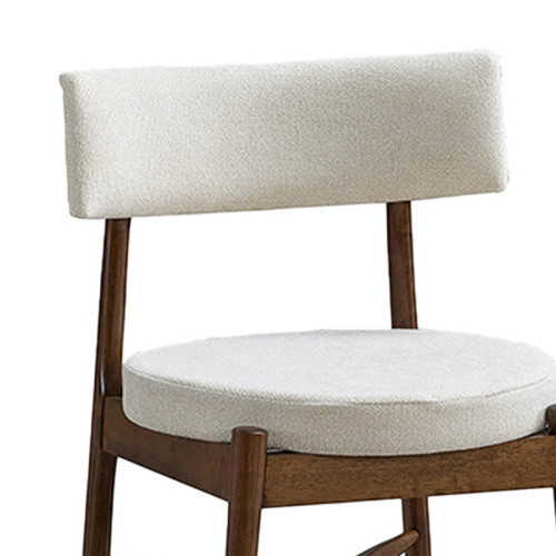 Raudi pakoworld rubberwood chair in walnut-ecru shade 45.5x45.5x81cm