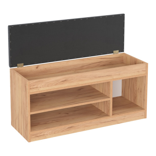 Entrance furniture - stool - shoe rack Oriental pakoworld in oak shade 100x37.2x50cm