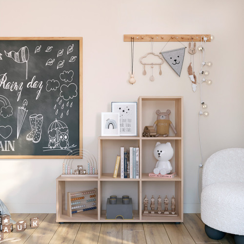 Bookcase Schody pakoworld in oak shade 105.5x29.2x107cm