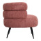 Foleja pakoworld armchair boucle fabric in rotten apple color with black metal legs 76x75x72cm