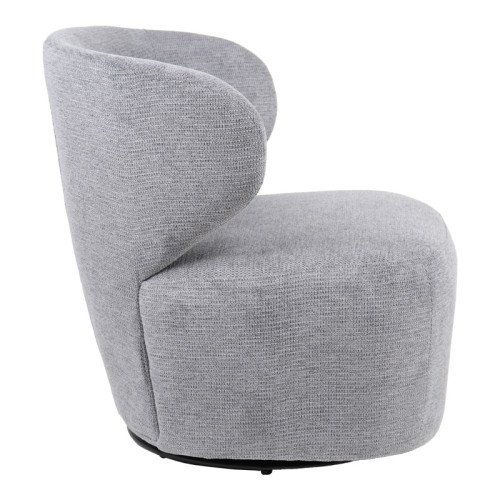 Armchair Marelia pakoworld rotating grey color fabric 73x76x76cm