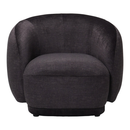 Armchair Freya pakoworld dark grey fabric color 93x87x76cm