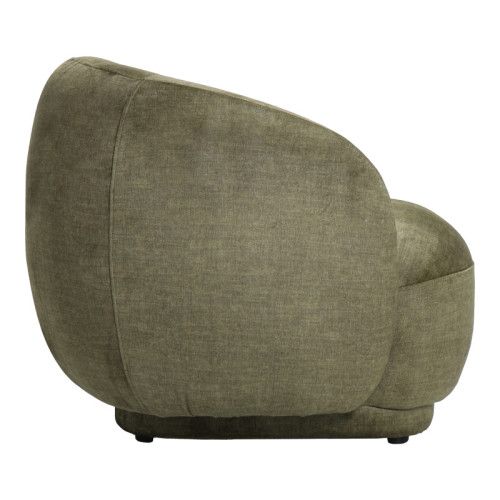 Armchair Freya pakoworld olive green fabric color 93x87x76cm