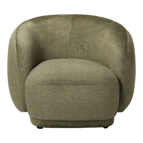Armchair Freya pakoworld olive green fabric color 93x87x76cm